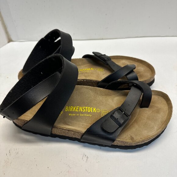 Birkenstock Women’s Yara Leather Size EU 39 US 8 – 8.5 Black Cork Leather - Picture 9 of 13
